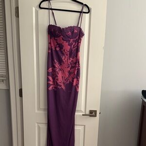 Finesse Purple and Pink Maxi Dress NEW